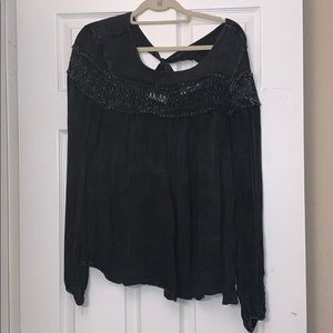 Charcoal long sleeve shirt